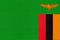 Republic of Zambia national fabric flag, textile background. Symbol of international world African country