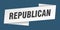 republican banner template. republican ribbon label.