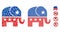 Republican elephant Mosaic Icon of Tuberous Parts