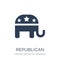 Republican icon. Trendy flat vector Republican icon on white background from United States of America collection