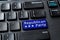 Republican Party blue key on a decktop pc keyboard. United States elections and politics concepts. Voting online for Republican