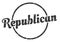 republican sign. republican round vintage stamp.