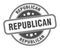 republican stamp. republican round grunge sign.