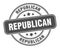 republican stamp. republican round grunge sign.