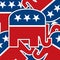 Republican sticker scatter American election card/poster