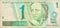 Republics Effigy portrait depicted as bust on old one real note Brazilian money