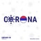 Republika Srpska Coronavirus Typography. COVID-19 country banner