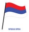Republika Srpska Flag Waving Vector Illustration on White Background. Republika Srpska National Flag.