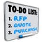 Request for Proposal RFP Quote Purchase To Do List Dry Erase Boa