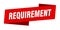 requirement banner template. ribbon label sign. sticker