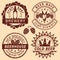 Rero beer shop logo, emblems and badges vector set.