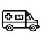 Rescue ambulance icon, outline style