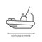 Rescue boat linear icon