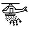 Rescue forest helicopter icon, outline style