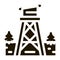 rescue forest tower icon Vector Glyph Illustration