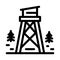 Rescue forest tower icon vector outline illustration