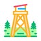 Rescue forest tower icon vector outline illustration