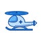 Rescue helicopter line icon.