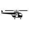 Rescue helicopter transport icon simple vector. Air guard