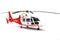 Rescue helicopter on a white background.