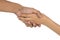 Rescue or helping gesture of hands. Two hands helping hand