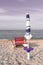 Rescue lifeguard boat on the beach