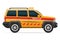 Rescue lifeguard car vehicle vector illustration