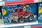 Rescue playmobil figurine with truck in a blue box packaging in a toys store supermarket