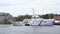 Rescue SAR boat coming into the port of Ustka