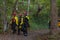 Rescue Team walking a long river foot path