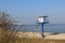 Rescue tower on the beach of Heringsdorf on the island of Usedom