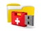 Rescue usb flash drive and folder on white background. Isolated