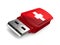 Rescue usb flash drive on white background