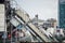 Rescue workers on the Morandi bridge in Genoa, Italy