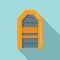 Rescuer boat icon flat vector. Life rescue