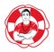 Rescuer lifeguard man on the background of the lifebuoy, logo