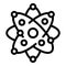 Research atom icon, outline style