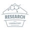 Research molecular logo, simple gray style