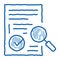 researching and approve license doodle icon hand drawn illustration