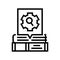 researching topics technical writer line icon vector illustration