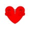 Resentment heart sign. quarrel Symbol. Insult and discord