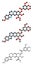 Reserpine alkaloid molecule. Isolated from Rauwolfia serpentina (Indian snakeroot