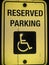 Reserved parking handicap sing