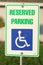 Reserved Parking sign