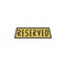 Reserved seat label filled outline icon