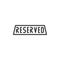 Reserved seat label line icon