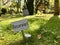 Reserved sign on a plot in a graveyard