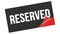 RESERVED text on black red sticker stamp