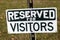 Reserved for visitors