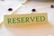 Reserved Wedding Tag